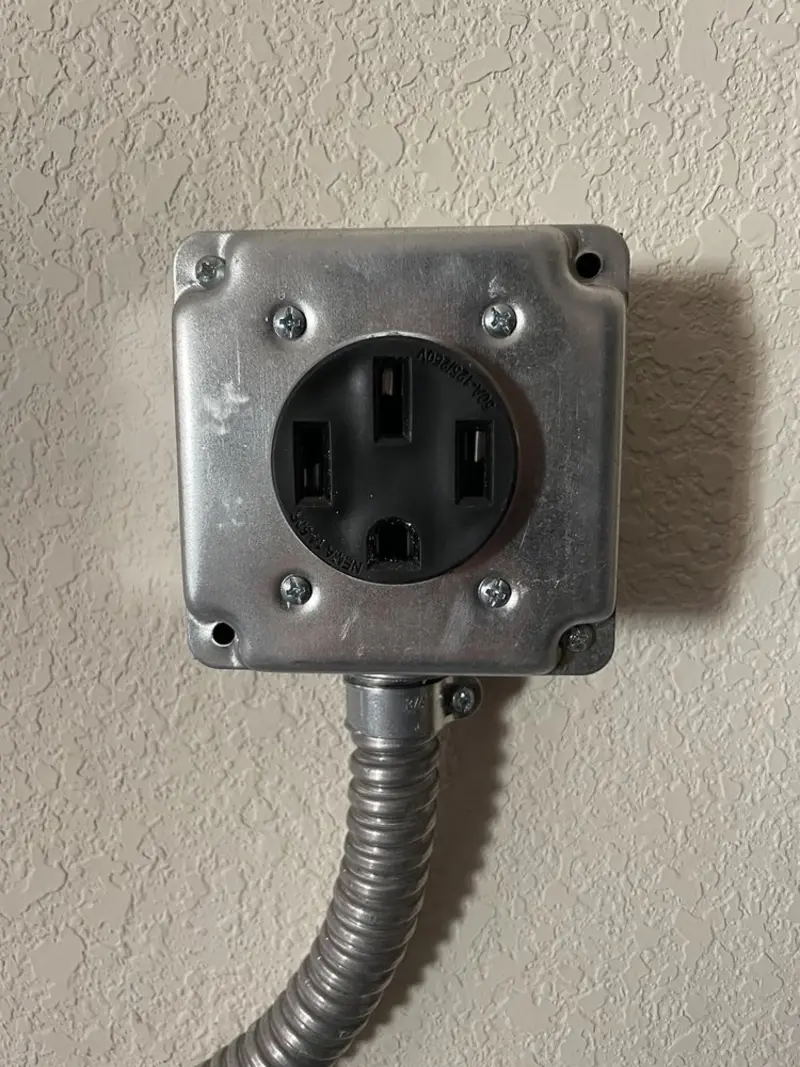 NEMA 14-50 outlet installed for Smart Home Electrical in Depew